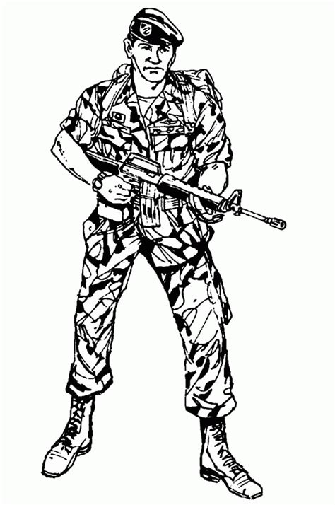 Army Soldier Coloring Pages Army Military