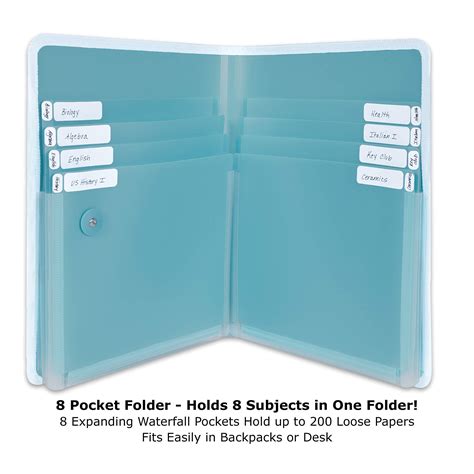 Docit 8 Pocket Folder Multi Pocket Folder Perfect For School Office