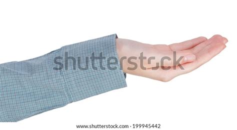 Cupped Palm Hand Gesture Isolated On Stock Photo 199945442 Shutterstock