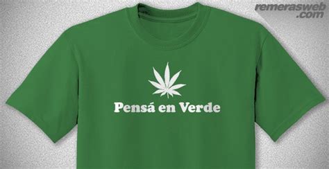 Remera De Pens En Verde Talle L Remera Hombre