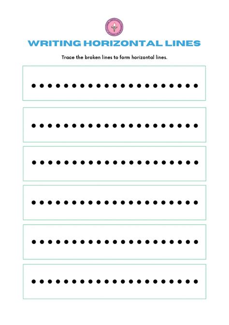 Tracing Horizontal Lines Worksheets For Preschool Name Tracing