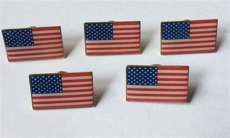 Lot Of 10 American Flag Lapel Pin Made In Usa Hat Tie Tack Badge