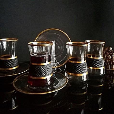Pcs Turkish Tea Set Pasabahce Turkish Teacup Unique Etsy