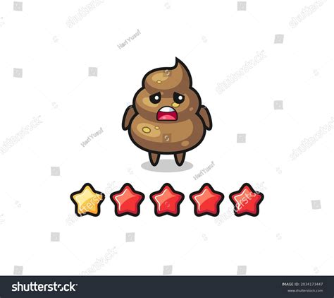 Illustration Customer Bad Rating Poop Cute Stock Vector Royalty Free