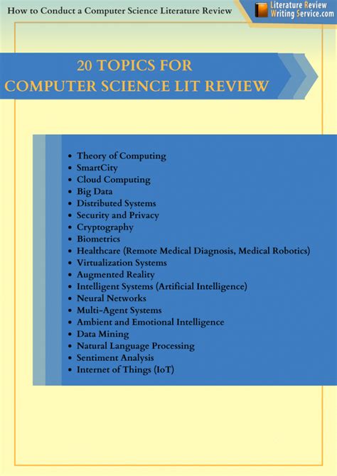 Literature review computer science topics using our cheap essay writing help is beneficial not only because of its easy access and low cost, but because of how helpful it can be to your studies. Computer Science Literature Review Writing Help