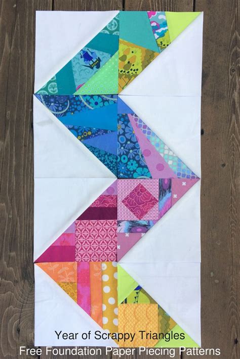 52 Free Foundation Paper Pieced Patterns For Scrappy Half Square
