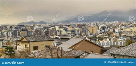 Kyoto Aerial View From Kiyomizudera Temple Stock Image Image Of