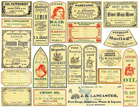 Medicine Cabinet Labels 21 Authentic Looking Apothecary Label Stickers