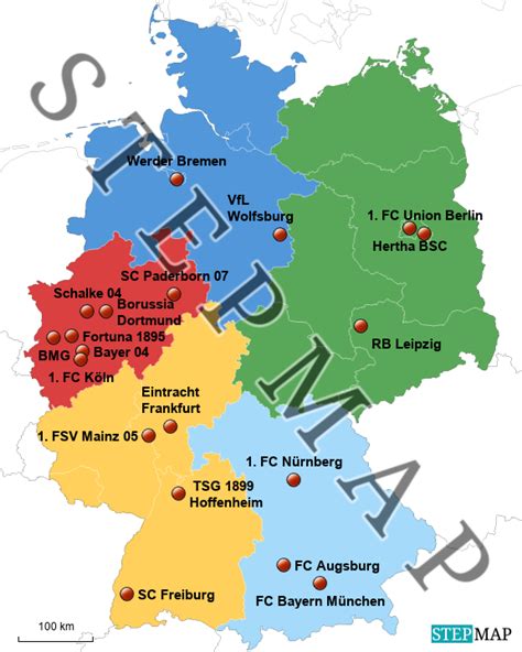 Observe the bundesliga standings in germany category now and check the latest bundesliga table, rankings and team performance. Bundesliga-Vereine 2017/18 von Mr_NatureEnergy - Landkarte ...