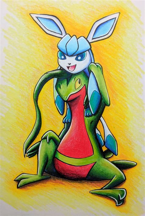 Grovyle And Glaceon By Butterlord120 On Deviantart