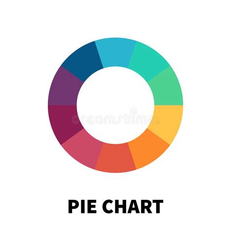 Pie Chart Icon Or Logo In Modern Flat Style Stock Vector