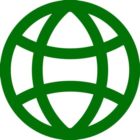 Green Globe Icon Png Symbol