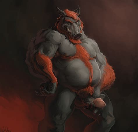 Rule 34 Alpha0 Andrew Anthro Balls Biceps Big Muscles Boar Chest Tuft Chubby Dripping Erection