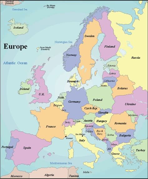 World Map Europe Labeled Worldcupjulllf