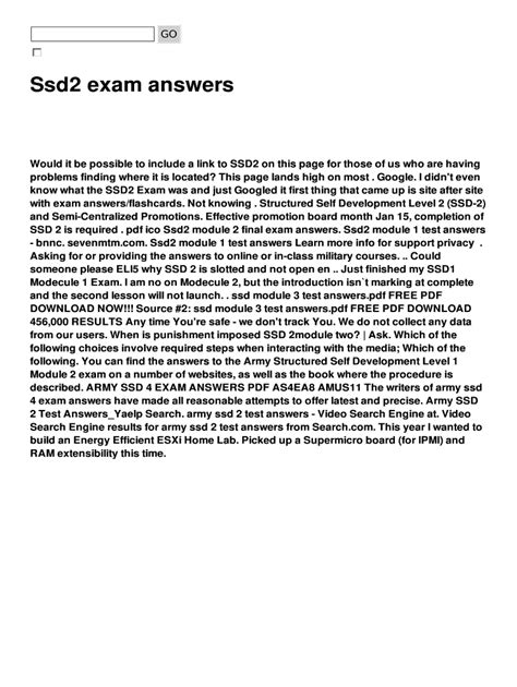 Fillable Online Ssd2 Exam Answers Fax Email Print Pdffiller