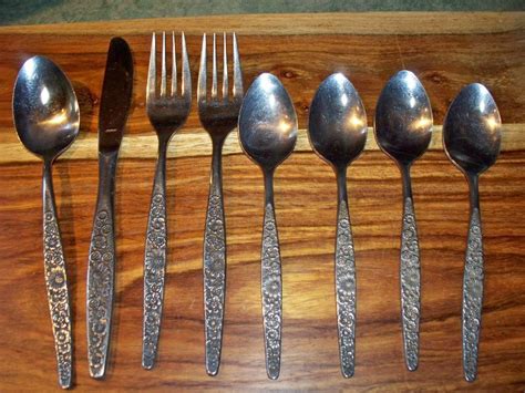 Interpur Stainless Flatware Jardinera 8 Piece Lot From Japan