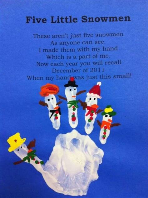 snowman handprints winter crafts  kids christmas