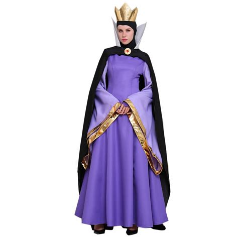 Snow White Evil Queen Dress Costume Suit Dress Cape Crown