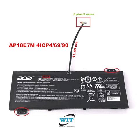 AP18E7M 4ICP4 69 90 AP18E8M Laptop Battery For Acer Predator Helios 300