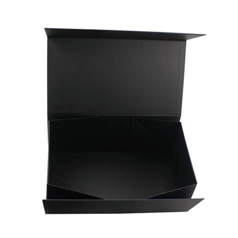 Flat Pack Black Cardboard Foldable Magnetic Paper Boxes