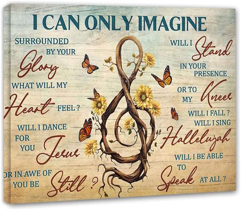 Bamkucy I Can Only Imagine Christian Decor God Hand Scripture Wall Art