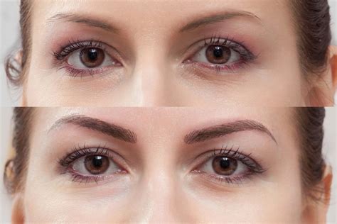 Permanent Makeup Eyebrow Before And After
