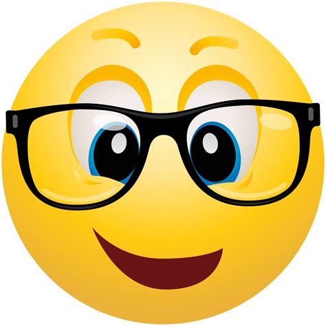 Clipart Of A Happy Yellow Emoji Smiley Face Emoticon Wearing Glasses My Xxx Hot Girl