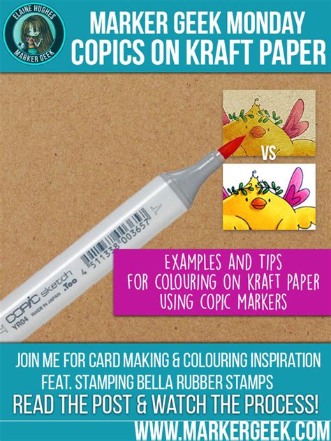 Marker Geek Monday Colouring Using Copics On Kraft Stamping Bella