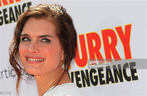 Brooke Shields Poses On The Red Carpet As She Arrives For The News