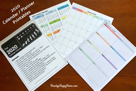 Free 2020 Diy Calendar Planner Printables