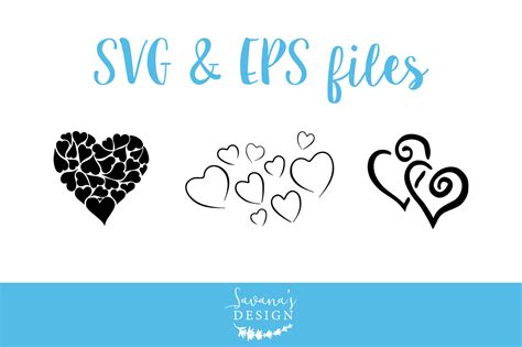 Heart Cut Files Heart Svg Heart Bundle Heart Eps Heart Cutting