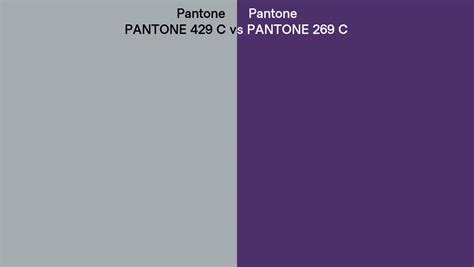 Pantone 429 C Vs Pantone 269 C Side By Side Comparison