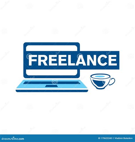 Vector Logo For Freelancing And Remote Work Stock Illustration