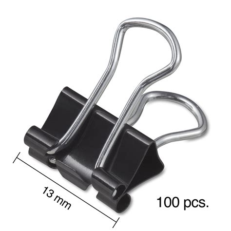 Staples Micro Metal Binder Clips Black 12 Size With 18 Capacity