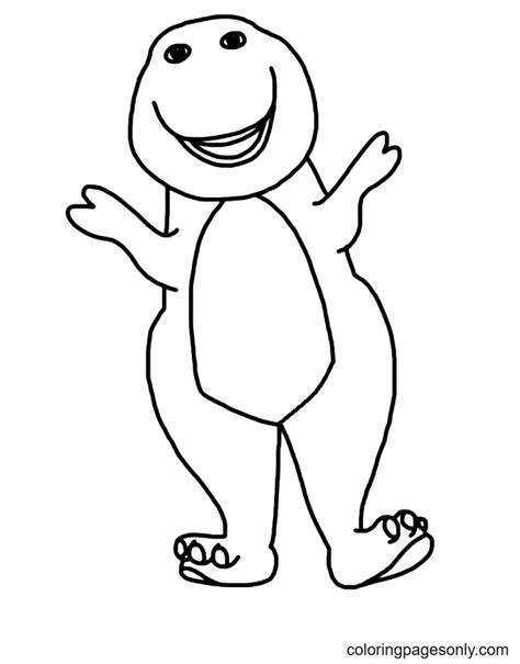 Barney From Barney And Friends Coloring Pages Barney And Friends