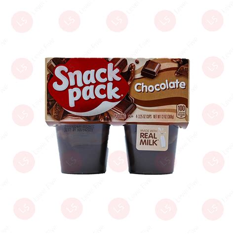 Snack Pack Pudding Chocolate 325oz 4s Level Five