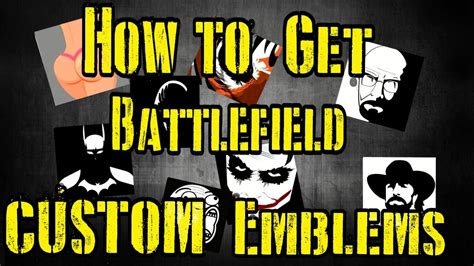 Battlefield How To Get A Customize Emblem Easy Youtube