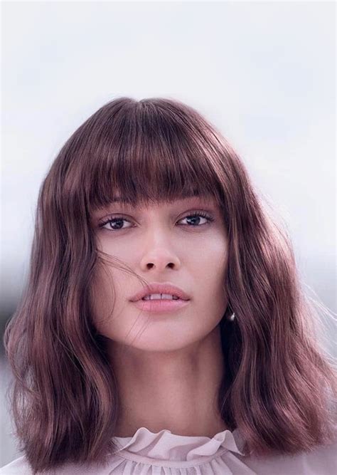 21 Cute Lob With Bangs To Copy In 2021 Textured Fringe