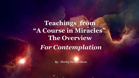 A Course In Miracles Overview Youtube
