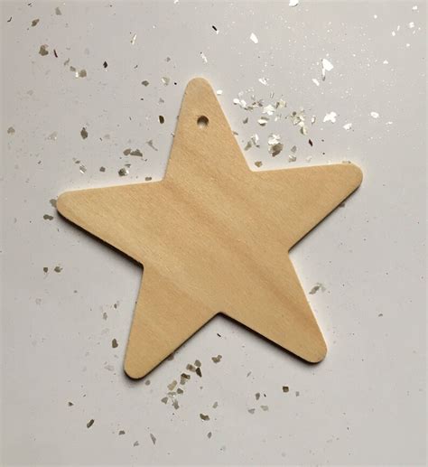 Unfinished Wood Star Ornament 4 X 4 X 18 Etsy