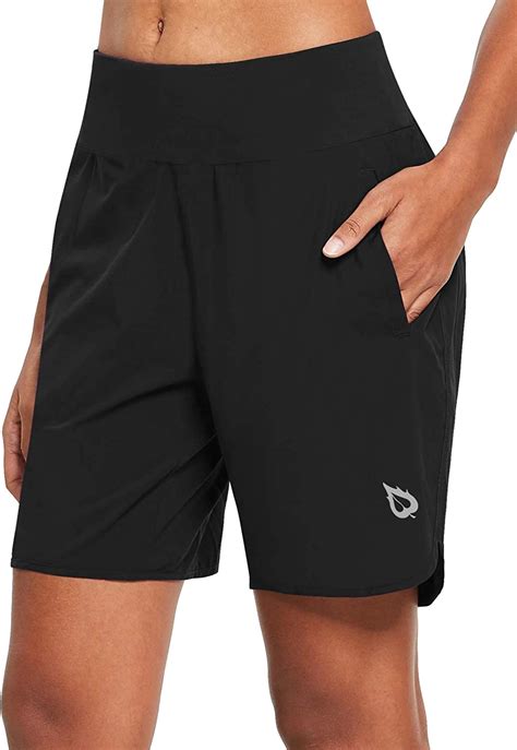 Baleaf Womens 7 Running Shorts With Liner Quick Dry