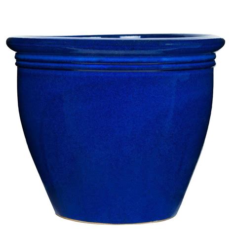 Large Cobalt Blue Ceramic Planters Kashmittourpackage