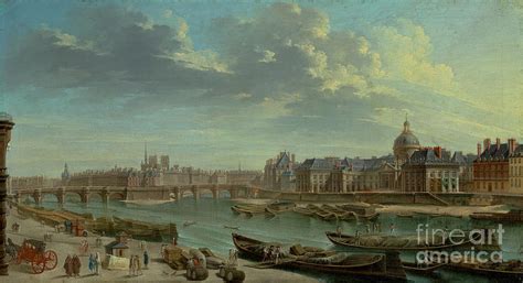 A View Of Paris With The Ile De La Cité 1763 Painting By Jean Baptiste
