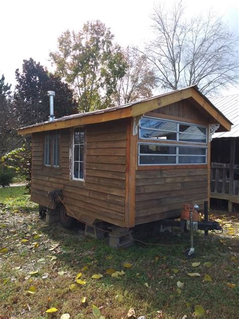 We deliver the bin where and when you need it. 13ft Rustic Tiny Cabin on Wheels