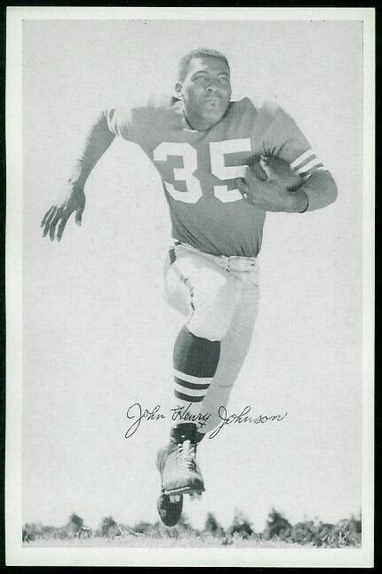 1955 49ers Team Issue Football Card John Henry Johnson