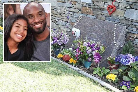 private grave where kobe bryant and daughter gianna were laid to rest with lakers colored