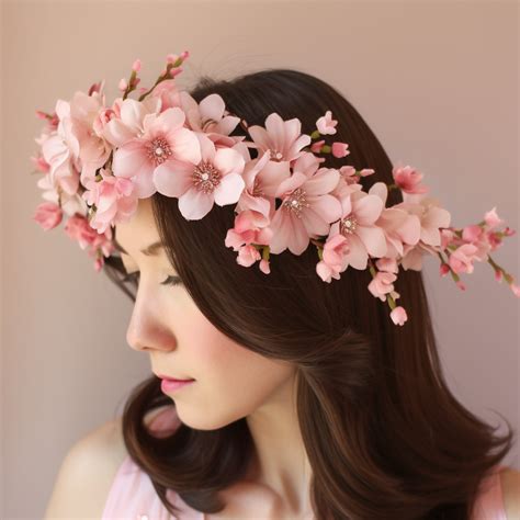 Headdress Headpiece Blossom Costumes Elegant Kimono Spring Party