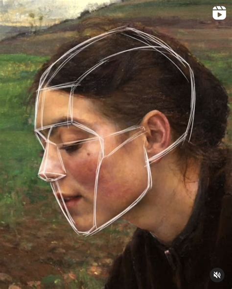 A Painting Of The Side Profile Of A Woman With Brown Hair And A Brown