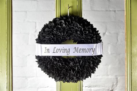 Black Wreath Mourning Wreath For Front Door Black Funeral Etsy