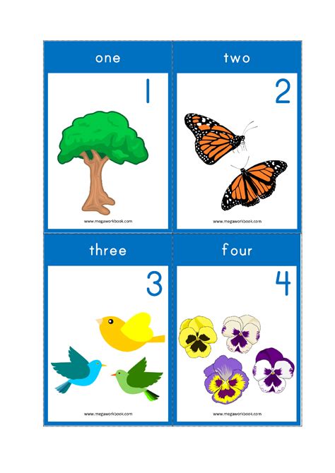Number Flash Cards Printable 1 10 Free Preschool Printables Images
